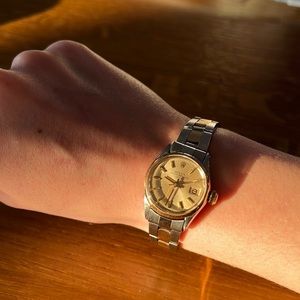 Rolex 26mm two tone yellow gold and silver